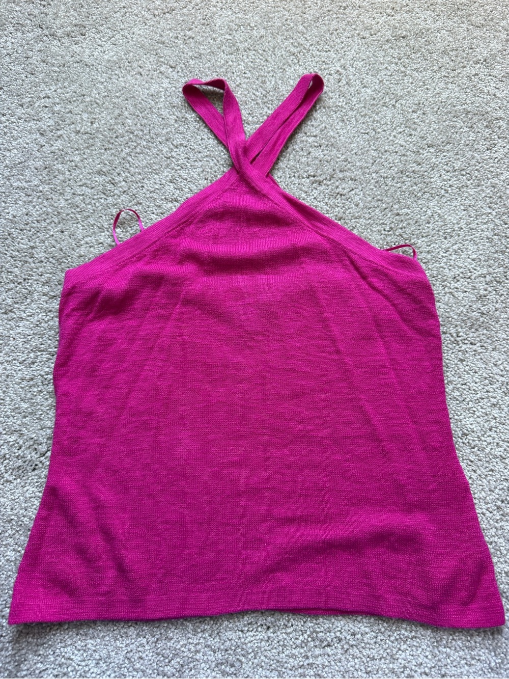 Banana Republic Fuchsia Pink Cross-Back Knit Camisole